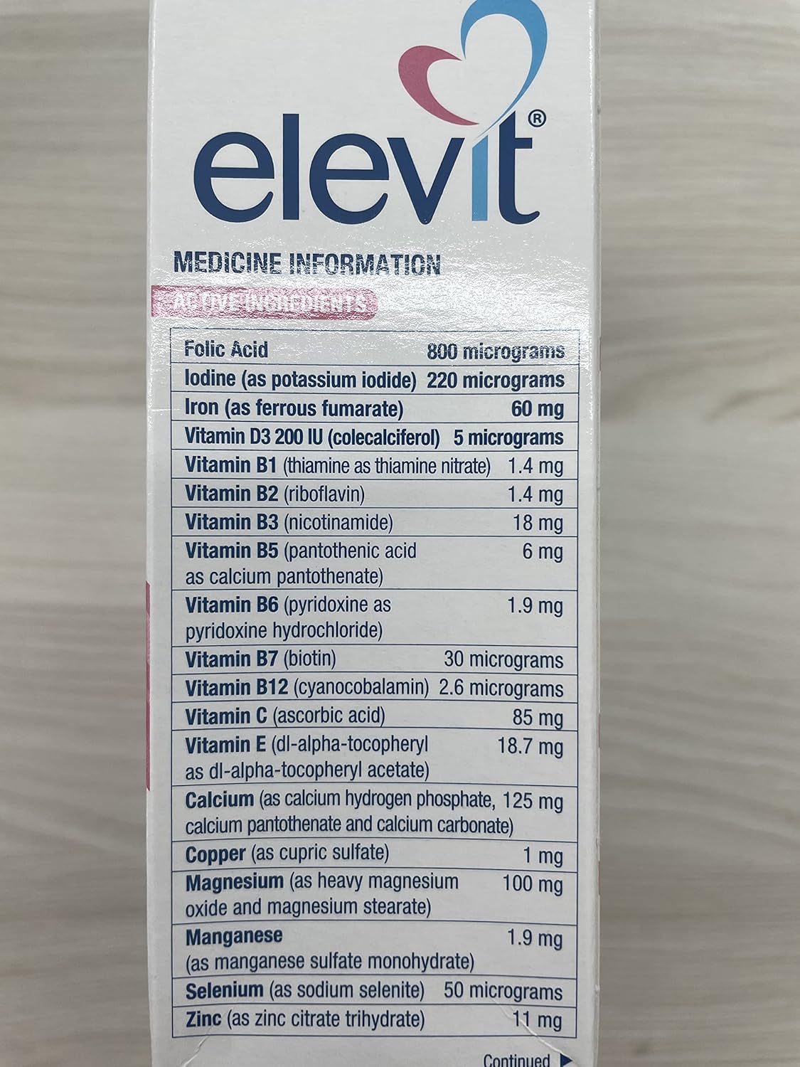 Elevit TAB with Iodine 100s Standard Shipping